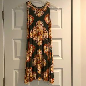 LOFT Medallion Printed Sleeveless Swing Dress size XS